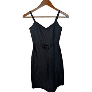 VINTAGE GAP Stretch Textured Strappy Mini Little Black Dress